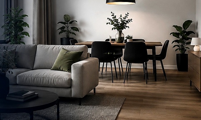 Interior luminos după curățenie